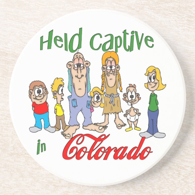 Colorado Funny Trailer Park Sandstone Coaster (Front)