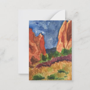 Colorado Garden of the Gods Watercolor Card