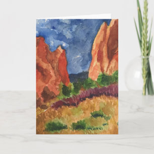 Colorado Garden of the Gods Watercolor Card