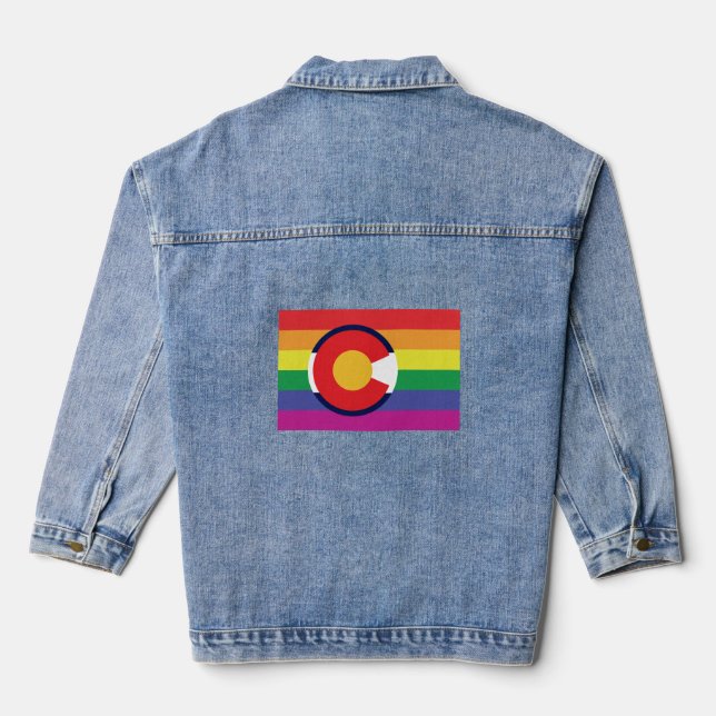 Colorado Gay Pride Denim Jacket (Back)