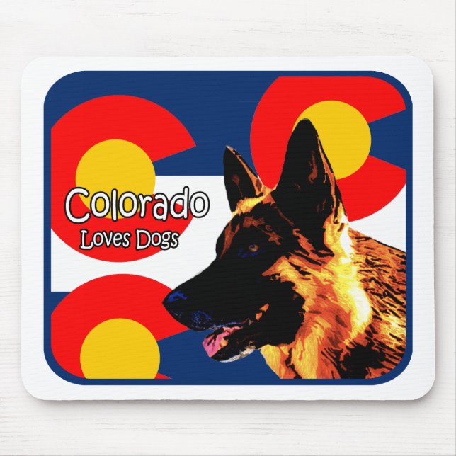 Colorado German Shepherd Mouse Pad (Front)