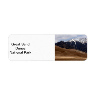 Colorado Great Sand Dunes National Park Souvenir Return Address Label