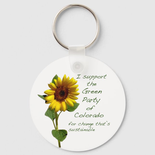 Colorado Green Party keychain (Front)