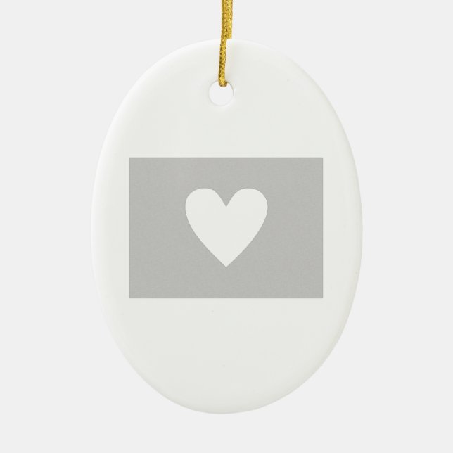 Colorado heart ceramic ornament (Front)