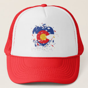 Colorado-Heart-Paint-Splatter Trucker Hat