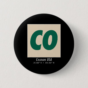Colorado Hiking And Skiing Co Vintage Mountain Spo 6 Cm Round Badge