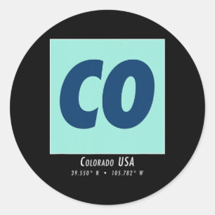 Colorado Hiking And Skiing Co Vintage Mountain Spo Classic Round Sticker