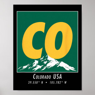 Colorado Hiking And Skiing Co Vintage Mountain Spo Poster