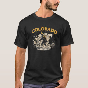 Colorado Hiking Bigfoot Nighttime Stroll Mountains T-Shirt