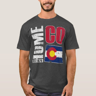 Colorado Home CO 1876 State Flag T-Shirt