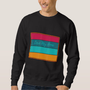 Colorado Home State Retro Love My Home Vintage Sweatshirt