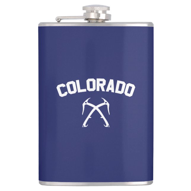 Colorado Ice Climbing Hip Flask (Front)