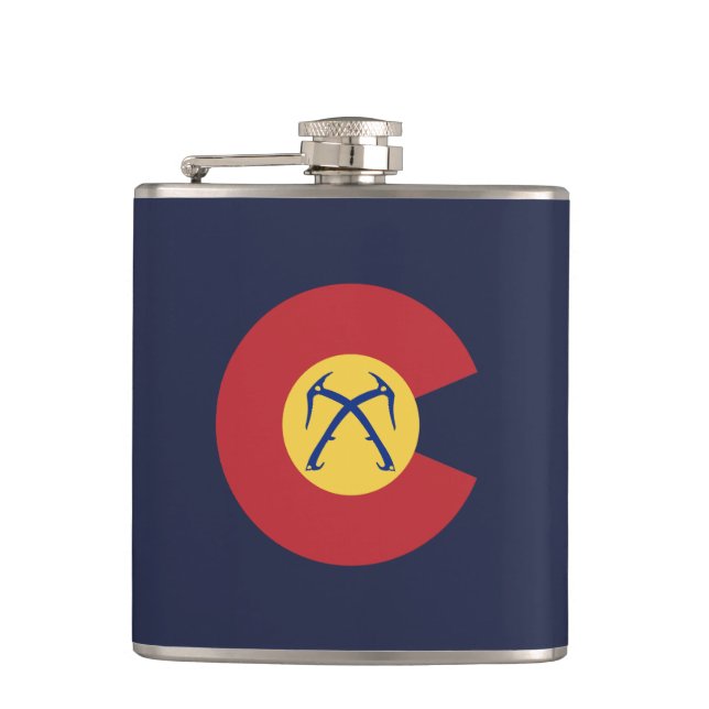 Colorado Ice Tools Hip Flask (Front)