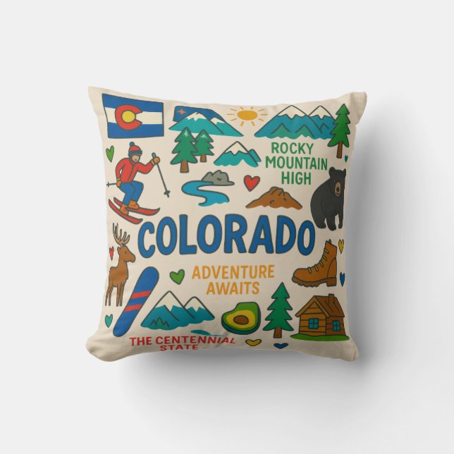 Colorado Icons Cushion (Front)