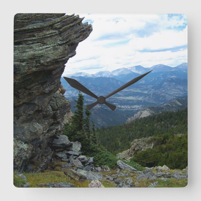Colorado Landscape Square Wall Clock (Front)