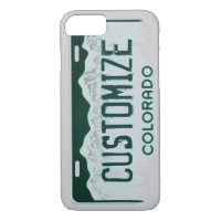 Colorado license plate customisable iPhone 7 case
