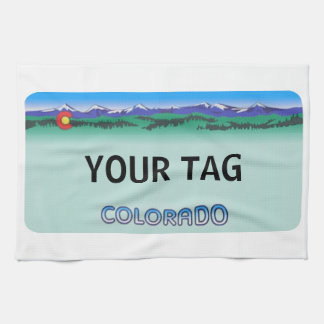 Colorado License Plate - Modern Tea Towel