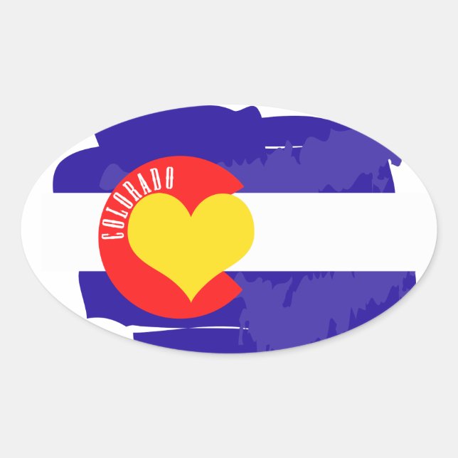 Colorado Love Oval Sticker (Front)