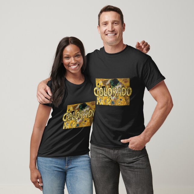 Colorado Map and Text T-Shirt (Unisex)