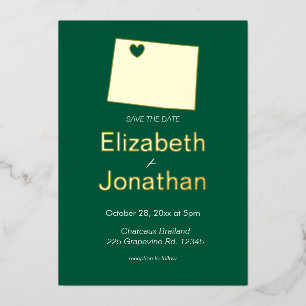Colorado Map Destination Wedding Save The Date