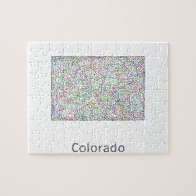 Colorado map jigsaw puzzle (Horizontal)