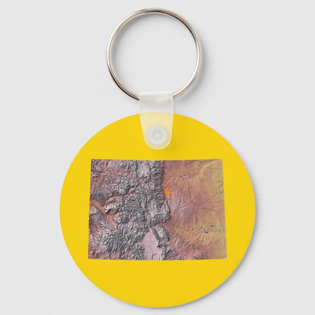 Colorado Map Keychain (Front)