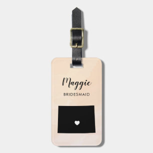 Colorado Map Luggage Tag, Wedding Party Welcome Tag