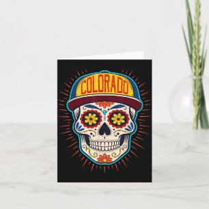 Colorado Mexican Men Sugar Skull Co City Day Of Card