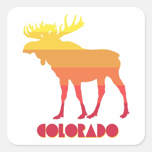 Colorado Moose Square Sticker (Front)