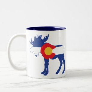 Colorado-Moose Two-Tone Coffee Mug