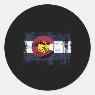 Colorado Mountain Bike Cycling Classic Round Sticker