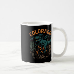 Colorado Mountain Biking T-rex Dinosaur Funny Cycl Coffee Mug