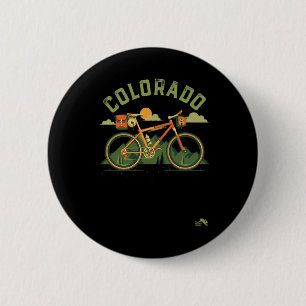 Colorado Mountain Biking - Trekking - Mtb Bike  6 Cm Round Badge