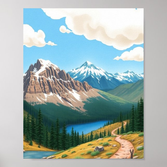 Colorado Mountain Landscape Wall Art (Front)