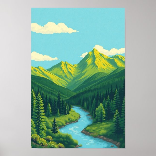 Colorado Mountain Landscape wall art (Front)