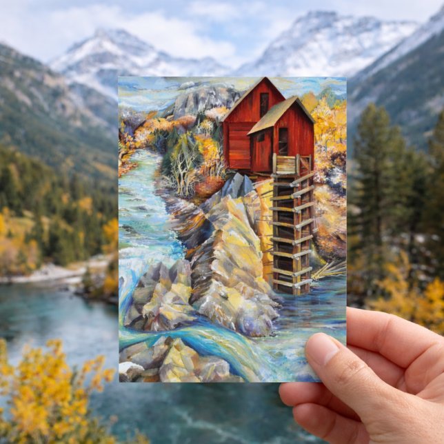 Colorado Mountain Mill Waterfall Landscape Postcard (Creator Uploaded)