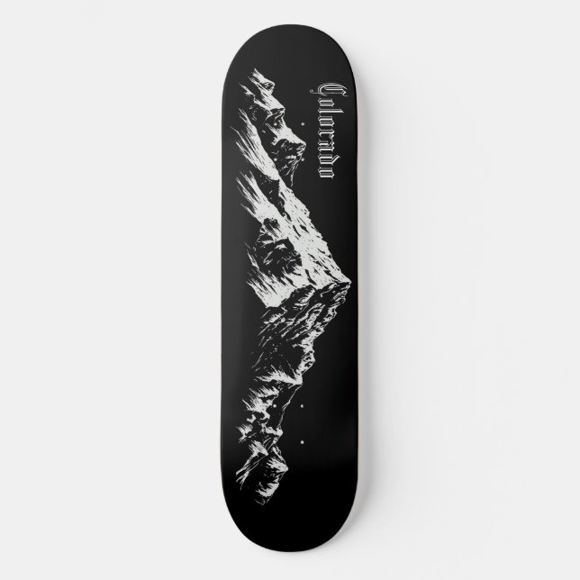 Colorado mountain peaks skateboard  (Front)