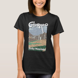 Colorado Mountain State Rocky Mountains Skiing Hik T-Shirt