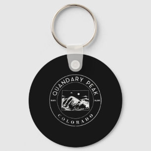 Colorado Mountain State Shape Hiking Quandary Peak Key Ring