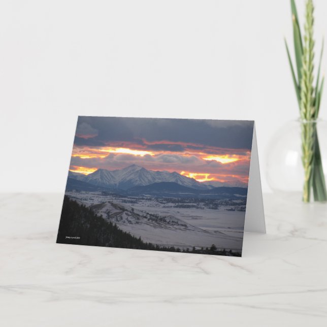 Colorado Mountain Sunset Card (Front)