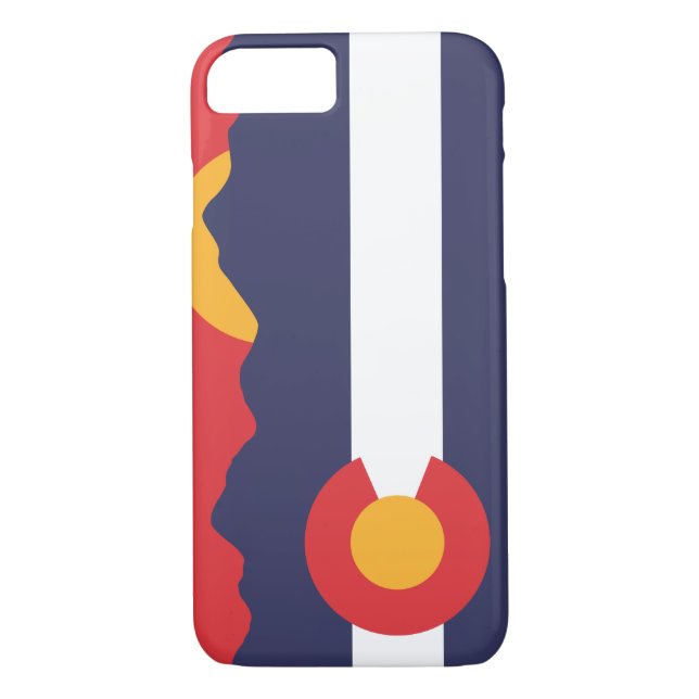 Colorado Mountain Sunset & Flag Case (Back)