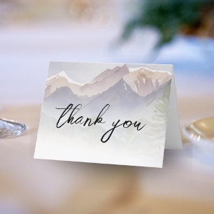 Colorado Mountain Wedding Thank You Card