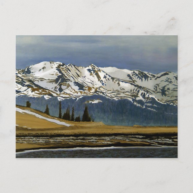 Colorado Mountain Winter Snow Christmas Card (Front)