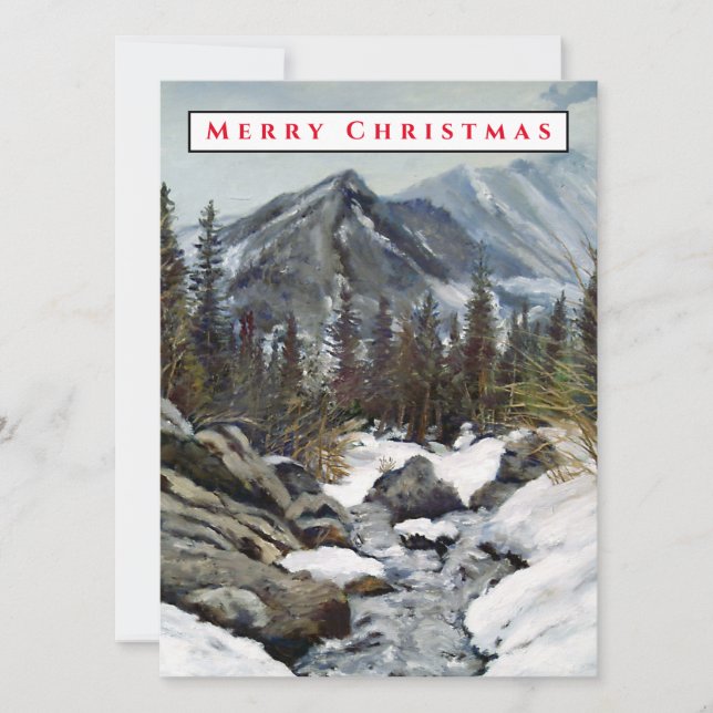 Colorado Mountain with Winter Snow Card (Front)