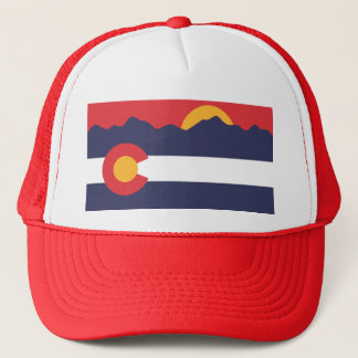 Colorado Mountains and Flag Hat