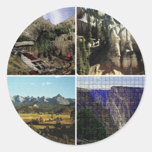 Colorado Mountains Classic Round Sticker