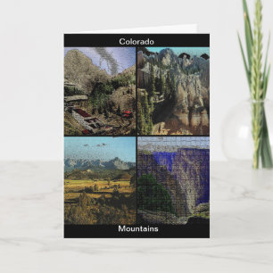 Colorado Mountains Get Well Mosaic Photo Collage Card
