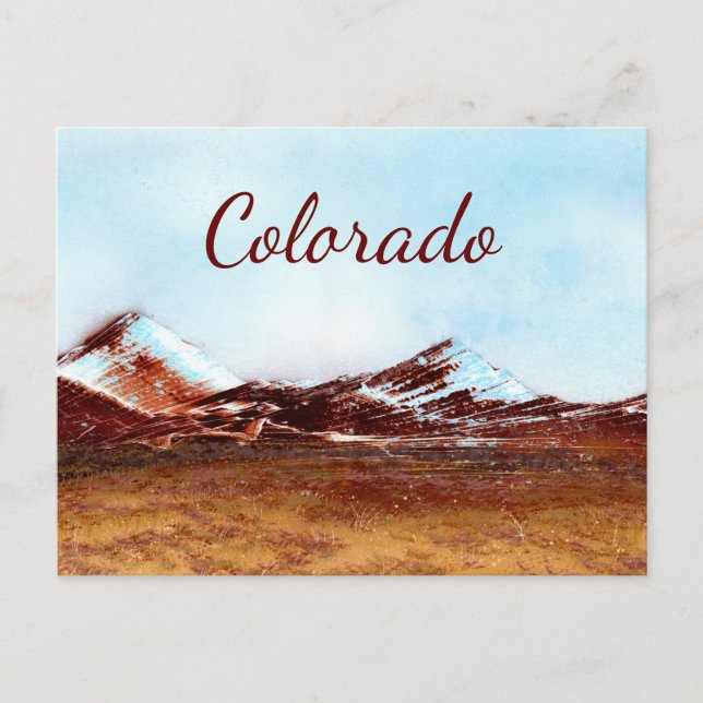Colorado Mountains in Colour Postcard (Front)