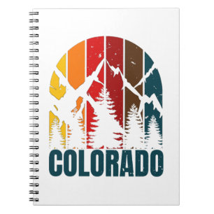 Colorado Mountains Retro Notebook