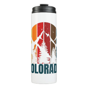 Colorado Mountains Retro Thermal Tumbler
